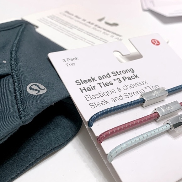 NEW LULULEMON ACCESSORIES. Run For It All Ear Warmer & 3 Pack HAIR TIES NWT - Picture 11 of 11